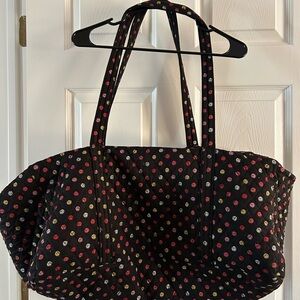 Vera Bradley Black Polka Dot Duffel Bag